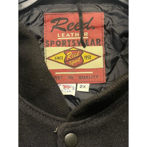 Reed Cadillac Leather & Wool Varsity Jacket Made in the USA 2X - Picture 2 of 8